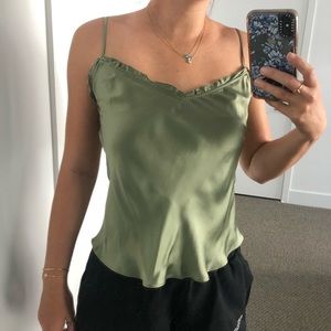 Wilfred ruffle camisole green XXS